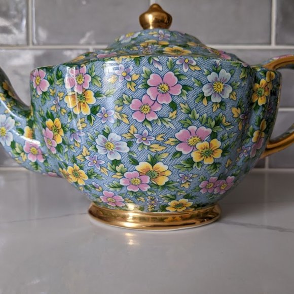 James Sadler Sophie Chintz Petite Fleur Full Size Teapot - Picture 1 of 8